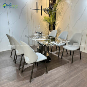 bo ban an mat da thach anh ghe da microfiber ba19 3