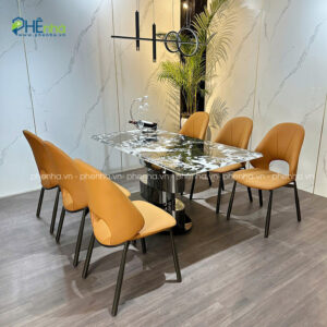 bo ban an mat da thach anh ghe da microfiber ba19 4